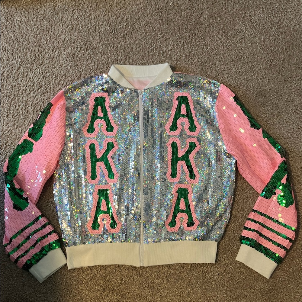 AKA Sequence Pink / Green / Silvery / White Lightweight Jacket